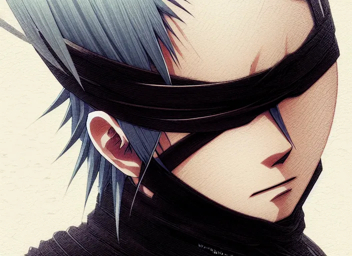 anime male ninja with black hair