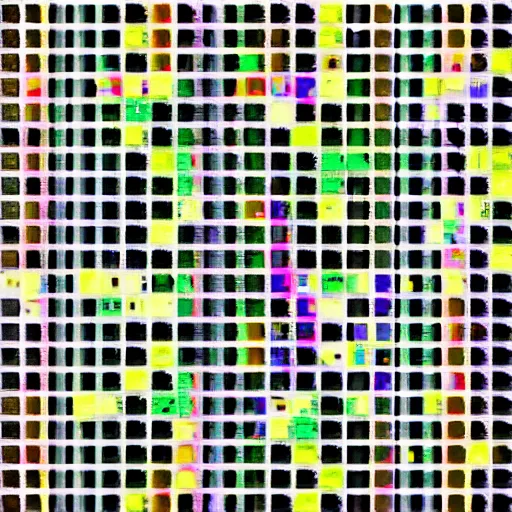 Image similar to a bunch of pixels arranged in an interesting and intriguing pattern