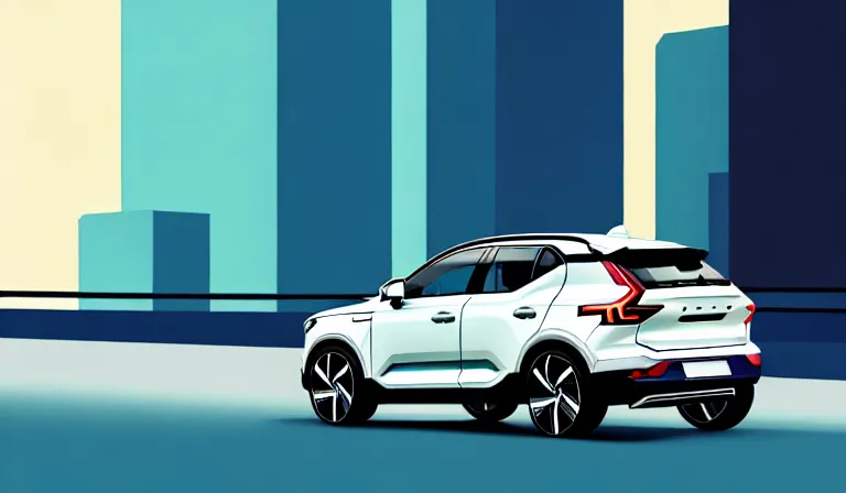 Prompt: a beautiful, sharp focus, clean lines, vector art. white volvo xc 4 0 in an urban cityscape. vaporwave ombre rendering. outrun style. in the style of a travel poster. trending on artstation. recommended for you behance. by chris moore. by edward hopper. ambient occlusion. digital matte painting. metropolis filmic. gotham city.