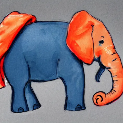 Prompt: an elephant wearing a tutu, concept art