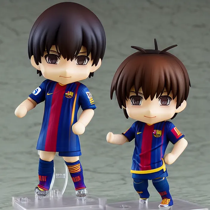 Image similar to lionel messi, an anime nendoroid of lionel messi, figurine, detailed product photo