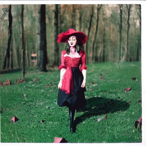 Image similar to wicked witch of the west, color film,