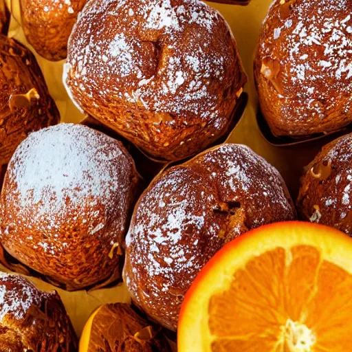 Image similar to A panettone with caramel clusters instead of orange peel