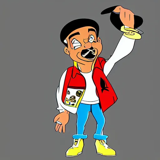 Image similar to the rapper drake as a looney tunes character, high detailed cartoon, looney tunes