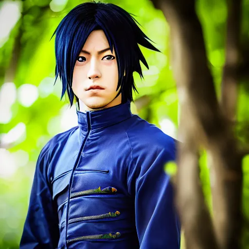 Image similar to sasuke uchiha, iq 4, 1 5 0 mp, 5 0 mm, f 1. 4, iso 2 0 0, 1 / 1 6 0 s, natural light, adobe photoshop, adobe lightroom, photolab, affinity photo, photodirector 3 6 5