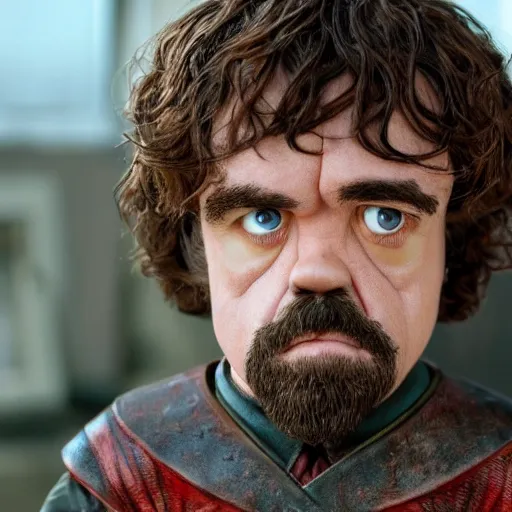 Image similar to peter dinklage by terry gilliam, hd, detailed, 4 k, award winning, cartoon