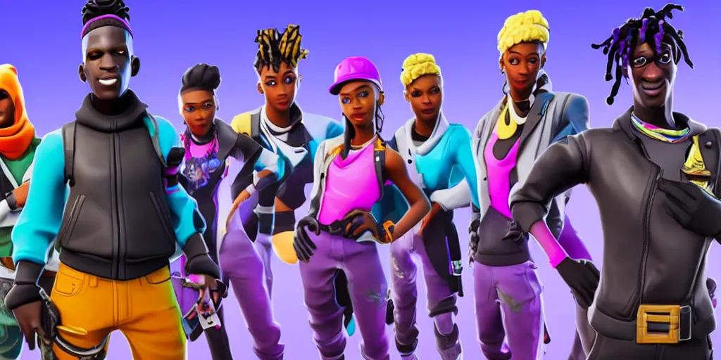 Image similar to young thug, in fortnite