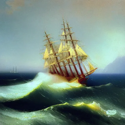 Image similar to generative art by aivazovsky