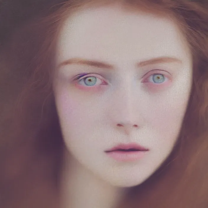 Image similar to Kodak Portra 400, 8K,ARTSTATION, Caroline Gariba, soft light, volumetric lighting, highly detailed, britt marling style 3/4 , extreme Close-up portrait photography of a beautiful woman how pre-Raphaelites,inspired by Ophelia paint, the face emerges from water of Pamukkale, hair are intricate with highly detailed realistic beautiful flowers , Realistic, Refined, Highly Detailed, interstellar outdoor soft pastel lighting colors scheme, outdoor fine art photography, Hyper realistic, photo realistic