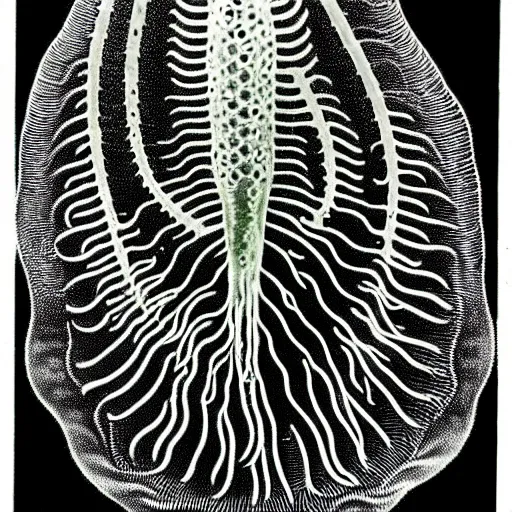 Prompt: rotifer weedwacker ernst haeckel