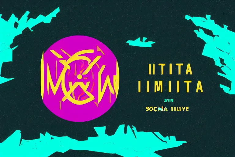 Prompt: Intimaa logo, social album cover, synthwave