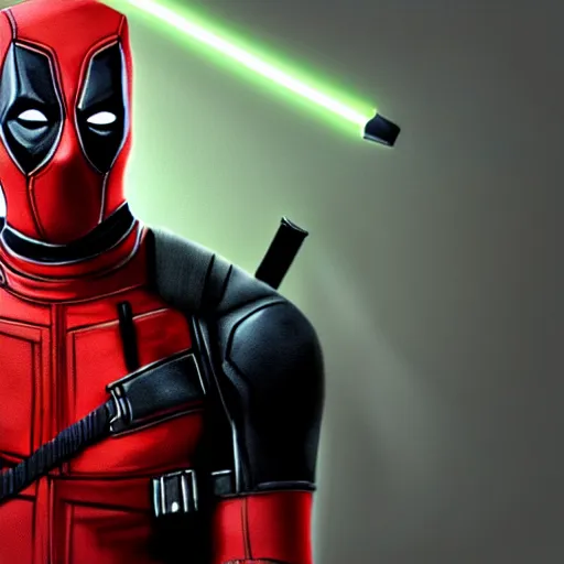 Image similar to deadpool as a sith lord, dynamic lighting, photorealistic fantasy concept art, trending on art station, stunning visuals, creative, cinematic, ultra detailed