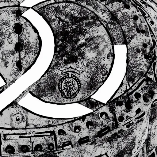 Image similar to daoist heavy armor battle tank painted in white and black yin - yang symbol in cosmos blasting away at surveillance capitalism