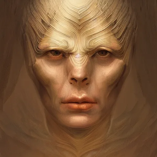 Image similar to portrait of a biblical angel, rnst haeckel, artgerm, greg rutkowski, h. r. giger and zdislaw beksinski, trending on artstation