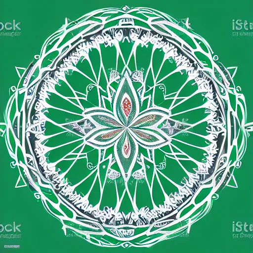 Prompt: logo for cannabis company vector art geometric mandala love and peace