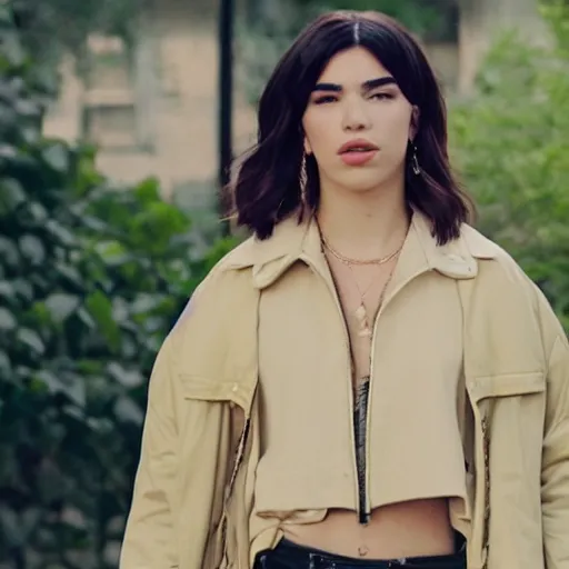 Image similar to still of dua lipa in xenia tv series