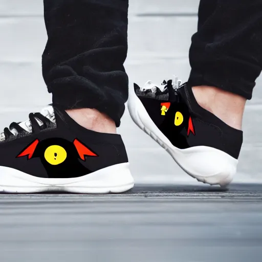 Prompt: A pair of sneakers inspired by In the pokemon zapdos