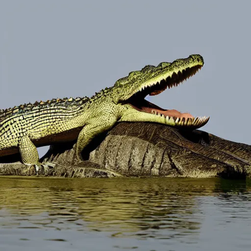 Image similar to nile crocodile deinosuchus award winning nature photography