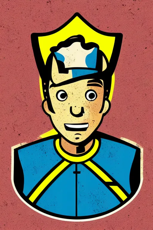 Image similar to fallout 7 6 retro futurist illustration art by butcher billy, sticker, colorful, illustration, highly detailed, simple, smooth and clean vector curves, no jagged lines, vector art, smooth andy warhol style