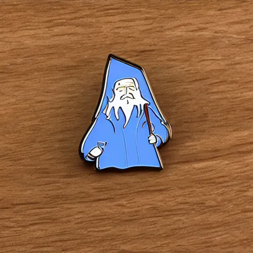 Prompt: gandalf enamel pin