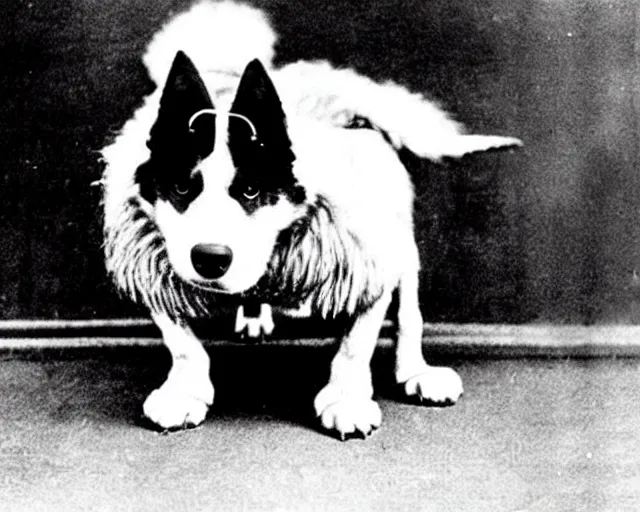 Image similar to a photo of canine karl marx ( karl barx ) as a dog, barking about the failures of capitalism and how the fat cats are creating a rat race of exploitation. how does one write a manifesto with those paws though?