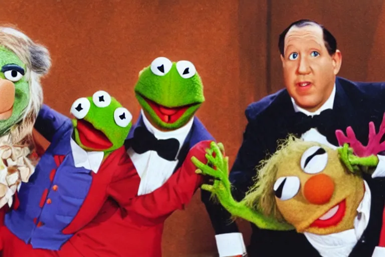 Prompt: Three Stooges Muppets
