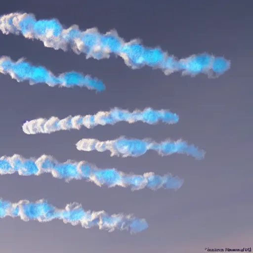 Prompt: nuclesomes clouds flying on a sky of DNA molecules artstation