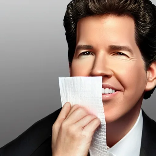 Image similar to Toilet paper coming out of a book with Joel Osteen on the cover