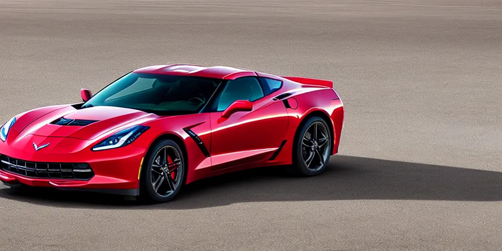 Image similar to chevrolet corvette stingray coupe z 5 1 2 lt, in red and white