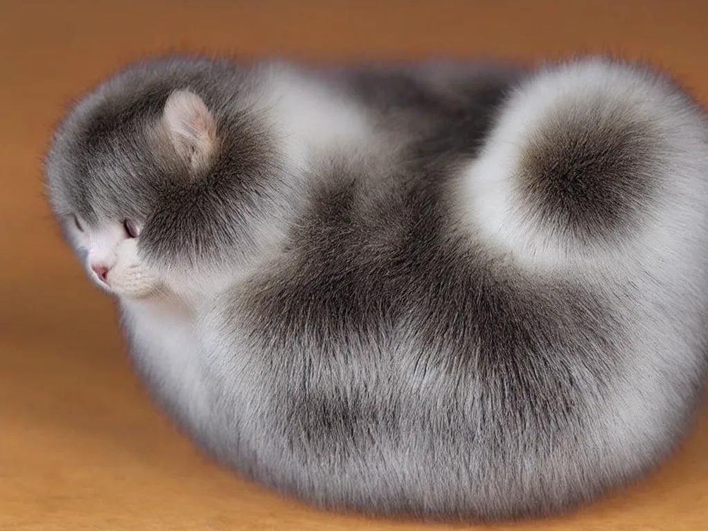 Image similar to a fur covered jelly bean shape