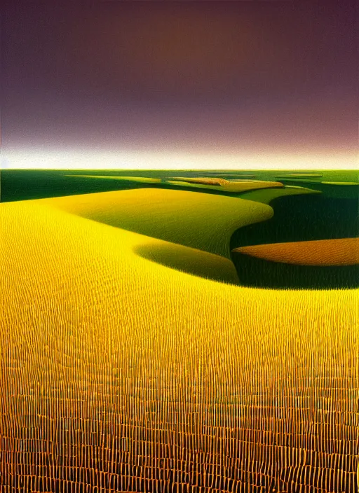 Prompt: hyper detailed 3d render like a Oil painting - the golden wheat field by Jacek Yerka, Mariusz Lewandowski, Houdini algorithmic generative render, Abstract brush strokes, Masterpiece, Edward Hopper and James Gilleard, Zdzislaw Beksinski, Mark Ryden, Wolfgang Lettl, hints of Yayoi Kasuma, octane render, 8k