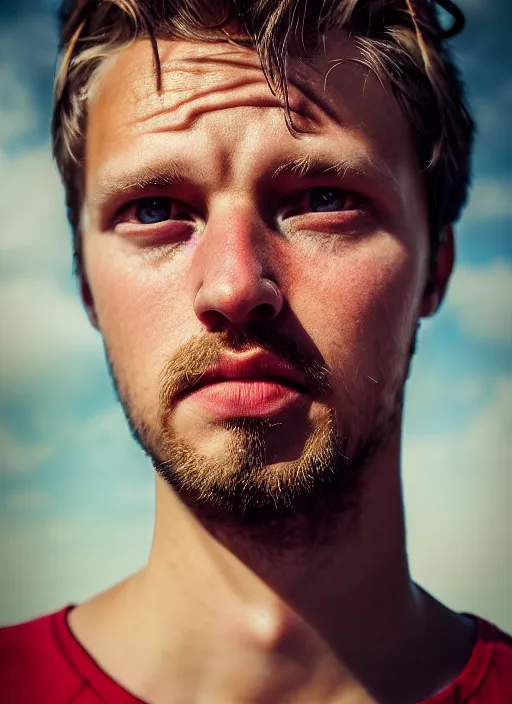 Image similar to photorealistic portrait photograph of sebastian forsen fors looking at you, twitch tv, depth of field, soft focus, highly detailed, intricate, realistic, national geographic cover, soft glow, textured skin