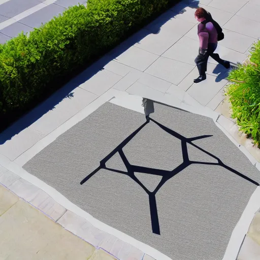 Prompt: 3 d sidewalk aerial