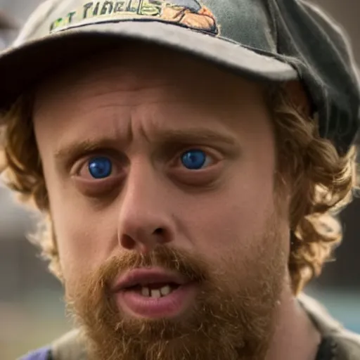 Image similar to t. j. miller as rickety cricket, it's always sunny in philadelphia, 8 k