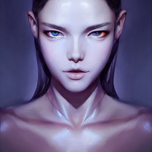 Image similar to Art station concept of a beautiful girls body, showing a lot of skin, hypnotic eyes, symmetrical face, by Stanley Artgerm Lau, WLOP, Rossdraws, James Jean, Andrei Riabovitchev, Marc Simonetti, and Sakimichan, trending on artstation