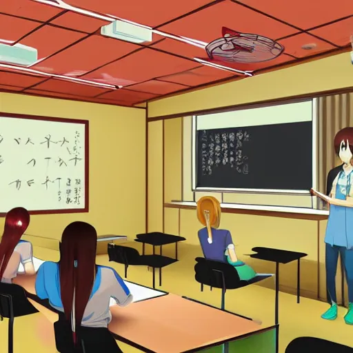 anime japan school class room AI Generated 23035487 Stock Photo at