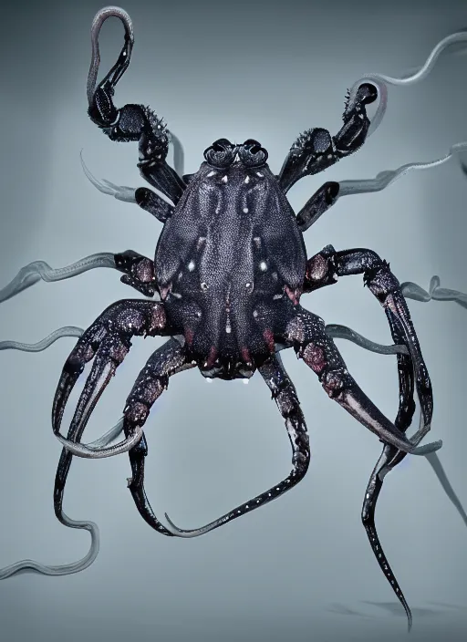 Prompt: hyper realistic photography of intricate deepsea fish spidercrab octopus medusa squid hybrid cinematic, symmetric detailed,