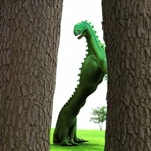 Image similar to a tree in the shape of a dinosaur