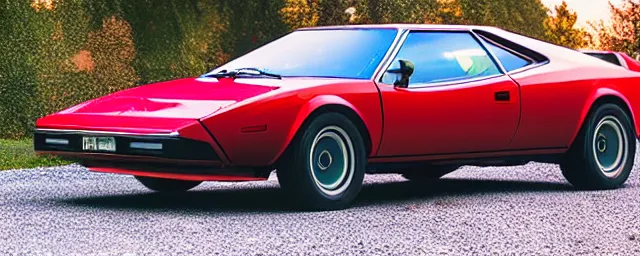 Image similar to a single 1 9 7 6 lotus esprit and 1 9 6 9 dodge charger hybrid, dslr