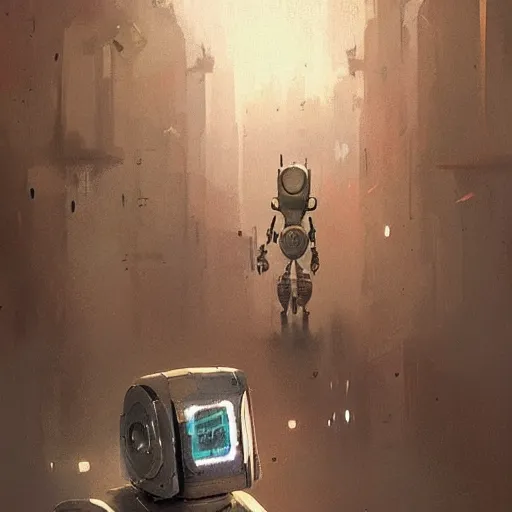 Prompt: robot by greg rutkowski