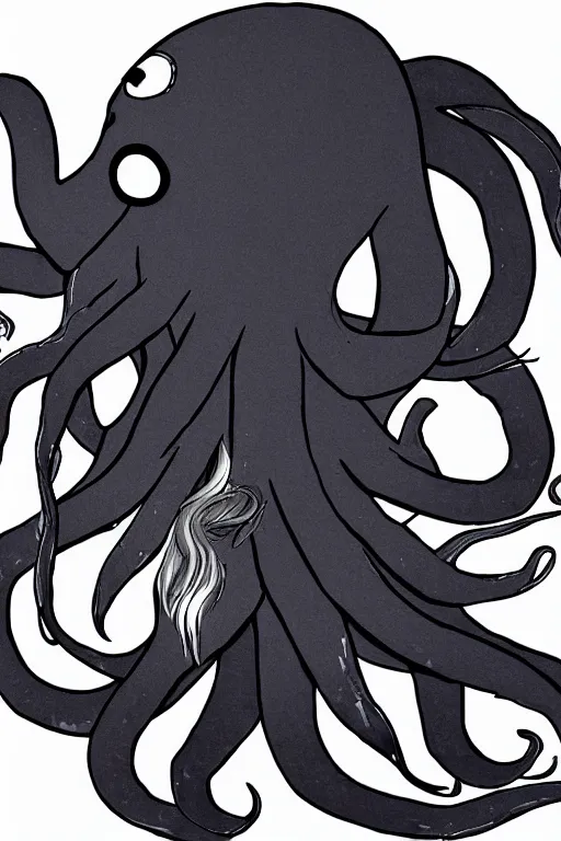Prompt: professional anime rendering of a ninja octopus.