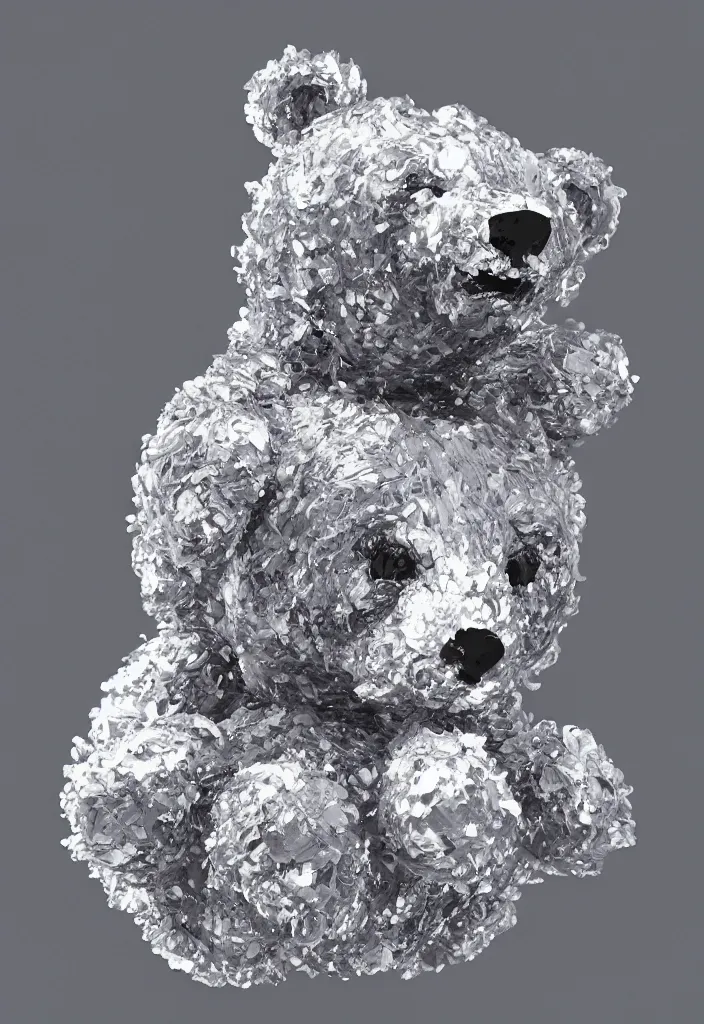 Prompt: a small crystalized bear keychain by greg rutkowski, sung choi, mitchell mohrhauser, maciej kuciara, johnson ting, maxim verehin, peter konig, 8 k photorealistic, cinematic lighting, hd, high details, dramatic, atmosphereric, trending on artstation