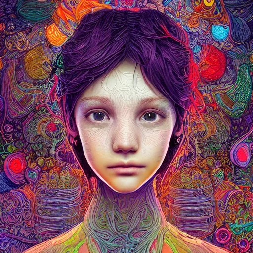 Image similar to the portrait of an unbelievably cute woman partially made of onions of all colors, an ultrafine detailed illustration by james jean, final fantasy, intricate linework, bright colors, behance contest winner, vanitas, angular, altermodern, unreal engine 5 highly rendered, global illumination, radiant light, detailed and intricate environment