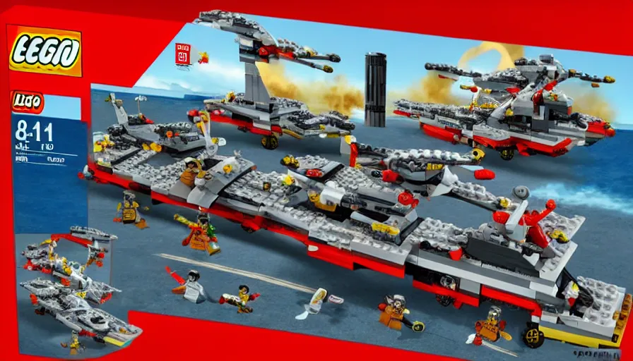 Image similar to lego nuclear war, 8K