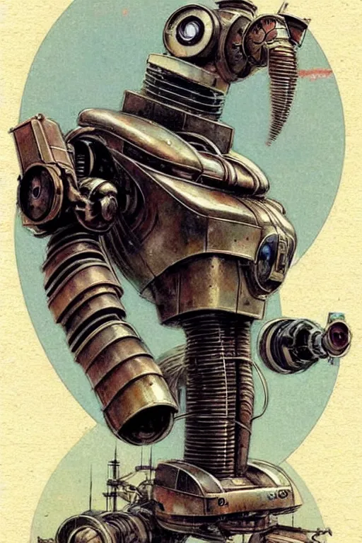 Prompt: ( ( ( ( ( 1 9 5 0 s retro future robot page of detailed book decorations. muted colors. ) ) ) ) ) by jean - baptiste monge!!!!!!!!!!!!!!!!!!!!!!!!!!!!!!