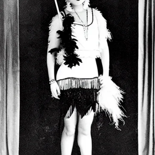 Prompt: Lady Gaga a flapper, 1920's photo