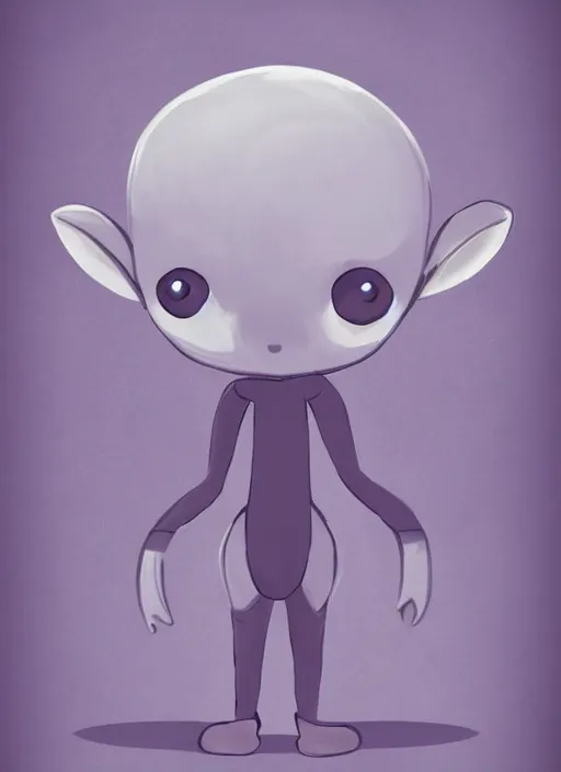 Prompt: the super cutest alien grey you ever did see, concept art, ambient lighting, dynamic lighting