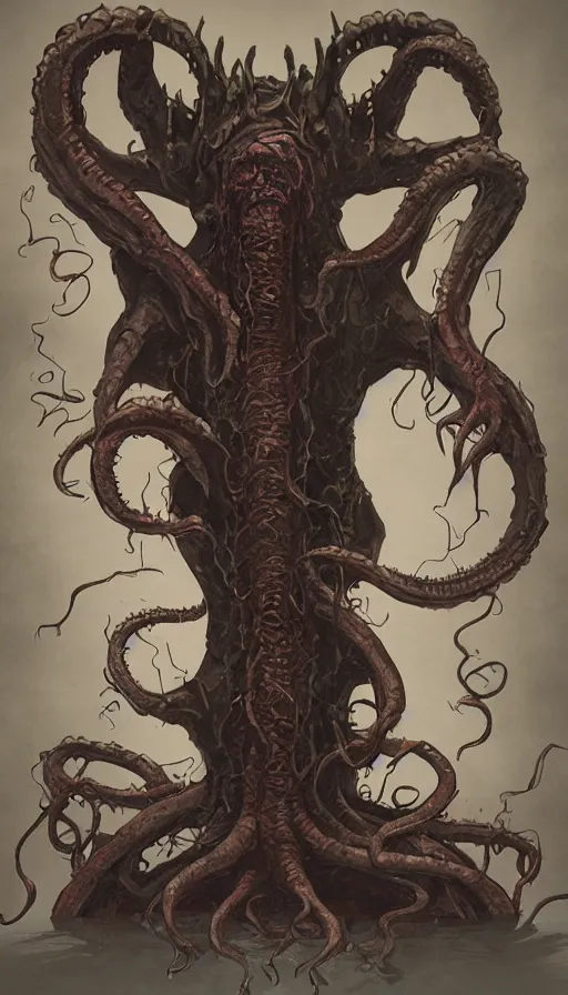 Image similar to monster lovecraft, artstation