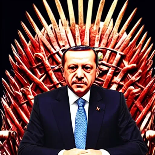 Image similar to photo of Recep Tayyip Erdoğan sitting on the iron throne, HD