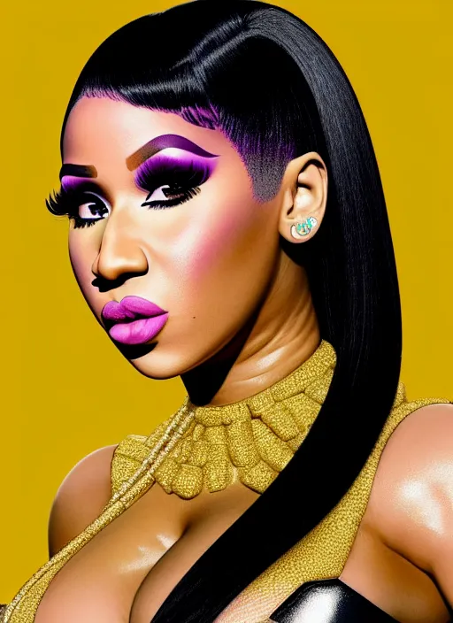 Prompt: nicki minaj wants to kiss cardi b, evangelion, au naturel, hyper detailed, sharp focus, bokeh, depth of field, digital art, trending in artstation, cinematic lighting, studio quality, smooth render, unreal engine 5 rendered, octane rendered, art style by klimt and nixeu and ian sprigger and wlop and krenz cushart